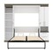 Bestar Orion 98W Full Murphy Bed with Narrow Storage Solutions (99W), White & Walnut Grey 116861-000017 - alternate 6